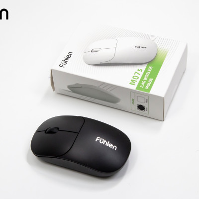 Chuột không dây Fuhlen M07s Wireless, Công thái học, Tặng kèm pin- Hàng chính hãng