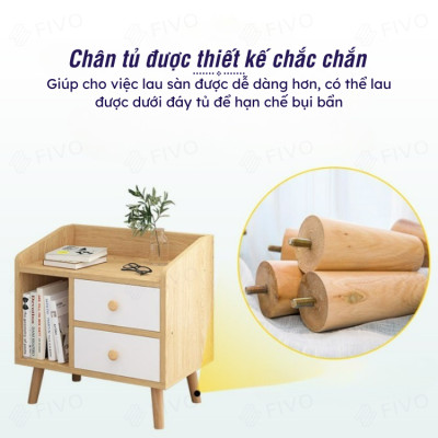 Tủ Tab Đầu Giường Mini FIVO Mẫu FT20 Có Hộc Tủ Tiện Lợi Phong Cách Đơn Giản, Phù Hợp Cho Mọi Kiểu Nhà, Sản Phẩm Nội Thất Lắp Ráp Thông Minh