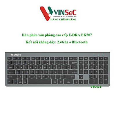 Bàn phím không dây Bluetooth EDRA EK507 - Hàng Chính Hãng