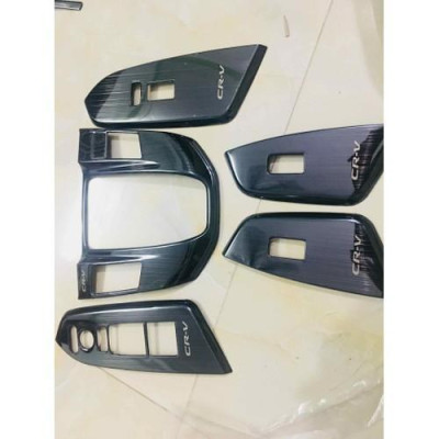 Bộ ốp trang trí nội thất dành cho xe HONDA CRV 2018-2019 vân titan, phụ kiện trang trí xe ô tô