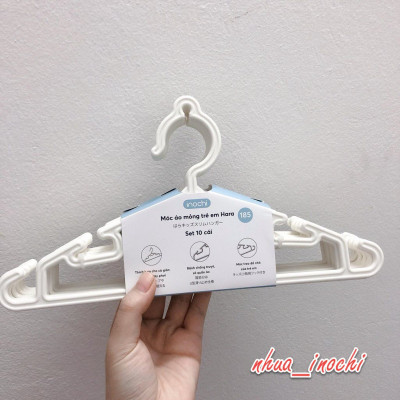Set 10 chiếc móc áo mỏng trẻ em Hara 185 hàng cao cấp - giao màu ngẫu nhiên