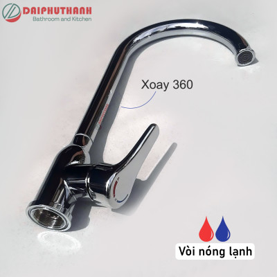 COMBO Chậu Rửa Chén Bát 1 Hộc Rửa Lớn Có Chân Cao 81cm Kèm Vòi Inox Nóng Lạnh - Gồm kệ chân, chậu 82x45cm, 90x50cm, vòi, bộ xả, mua đủ bộ tặng đầu xịt xà bông
