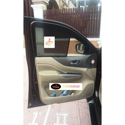 Rèm che nắng xe Nissan Navara 2013- 2022, 1 bộ 4 cái có hít nam châm cao cấp