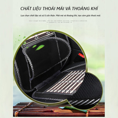 Đệm Lót Ghế Nan Tre Cao Cấp Cho Xe Ô Tô, Ghế Văn Phòng | Đệm Lót Ghế Được Làm Từ Nan Tre Cao Cấp Giúp Giảm Đau Lưng, Lưu Thông Máu