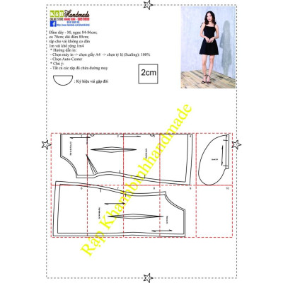 Rập giấy A0 mã 1576 - rập đầm dây (BẢN VẼ)