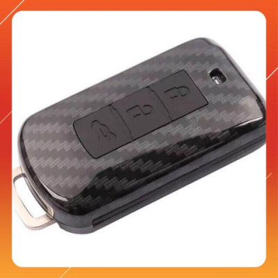 Bọc Chìa Khoá Carbon Mitsubishi Xpander, Outlander, Attrage, Mirage, Pajero Chìa Thông Minh