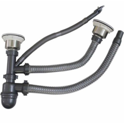 Combo chậu rửa chén bát inox 8245 hai hố cân, vòi rửa bát nóng lạnh Vuông, bình xà phòng, rá inox gác chậu