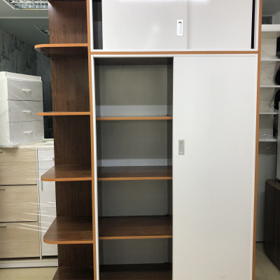 Tủ áo lùa Juno Sofa (trắng phối nâu gỗ)