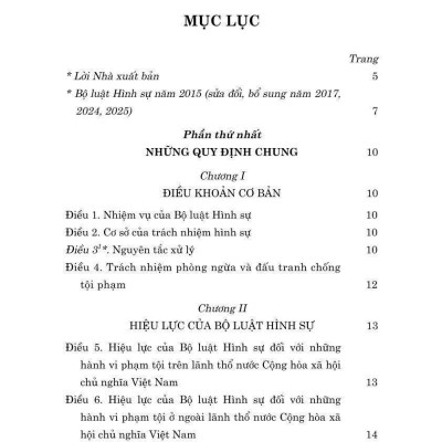 Bộ luật Hình sự 2015 (sửa đổi, bổ sung năm 2017, 2024, 2025) – NXB Chính trị quốc gia Sự thật