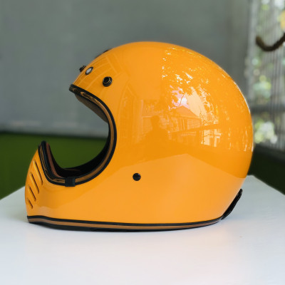 Nón bảo hiểm fullface ROYAL H1 vàng nghệ bóng