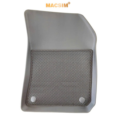 Thảm ô tô sd3 2 lớp dạng lưới lục giác Peugoet 408 màu đen bề mặt cao su siêu sạch - Nhãn hiệu Macsim