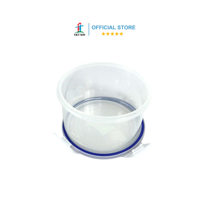 Bộ 2 Hộp Tròn Đựng Thực Phẩm VIETSON 800ml Nắp Khóa 4 Cạnh Kín Hơi
