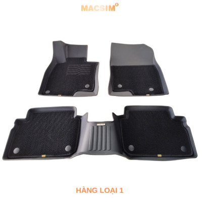 Thảm lót sàn ô tô 2 lớp cao cấp dành cho xe Mazda 3 2020+  (sd3) nhãn hiệu Macsim chất liệu TPE màu đen