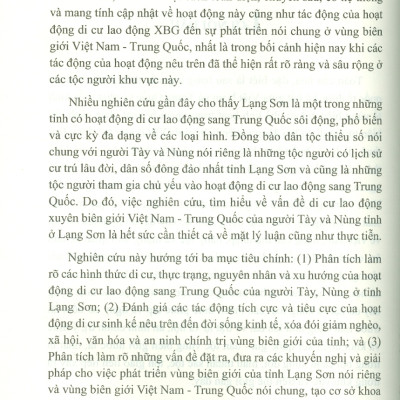 Di Cư Lao Động Xuyên Biên Giới Của Một Số Tộc Người Ở Vùng Biên Giới Việt Nam - Trung Quốc (Sách chuyên khảo) - Viện Hàn lâm Khoa học Xã hội Việt Nam - Vũ Đình Mười chủ biên