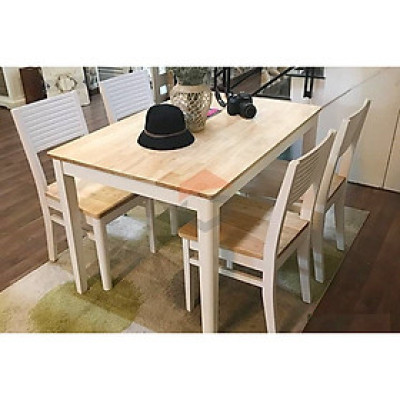 Bộ Bàn Ăn CHERRY 4 Ghế (Trắng)