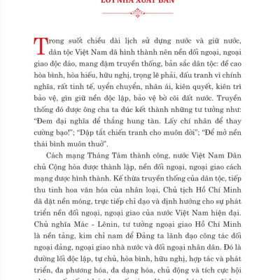 Xây dựng và phát triển nền đối ngoại, ngoại giao Việt Nam toàn diện, hiện đại, mang đậm bản sắc " cây tre Việt Nam" bản in 2024