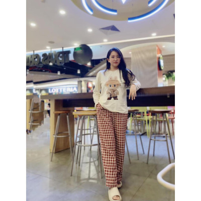 Rập Giấy bộ quần suông áo thun tay dài mã R42