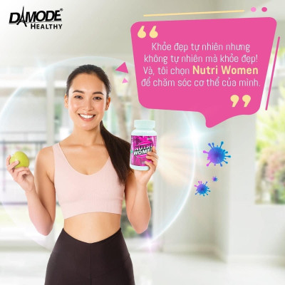 Viên uống bổ sung Vitamin khoáng chất NUTRIWOMEN Damode dành cho nữ lọ 100 viên