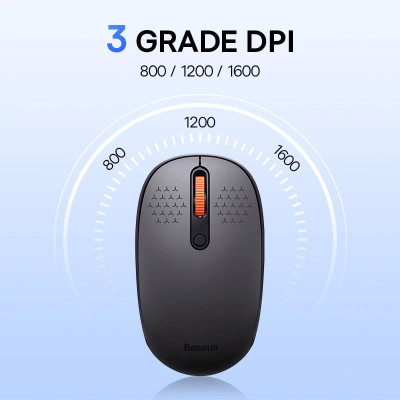 Chuột không dây Baseus F01B Tri-Mode Wireless Mouse  Bluetooth & 2.4GHz- hàng chính hãng