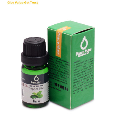 TD10ml-KX5 Combo Tinh Dầu Bạc Hà Peace Mass 10ml - Bộ Kẹp Xe Ô tô - Peppermint