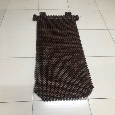 Đệm Khoác Ghế Ô Tô Cao Cấp Hạt Gỗ Trắc 1,2cm hạt chọn kỹ đan thợ thủ công (hình thật ) - Lót ghế gỗ , Nệm ghế khoác vai ô tô mùa hè 