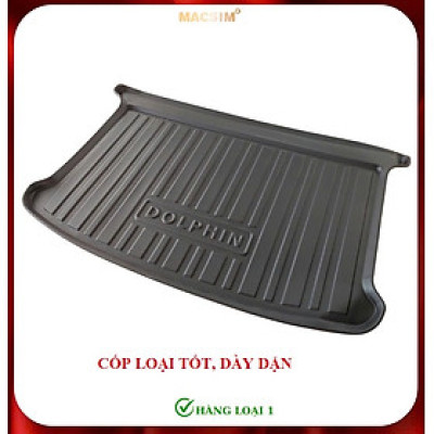 Thảm lót cốp xe ô tô BYD DOLPHIN 2024+ Nhãn hiệu Macsim chất liệu nhựa TPE cao cấp màu đen