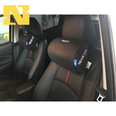 Gối Tựa Đầu ô tô Cao Su Non Sparco Bọc Da Cao Cấp SPN 4008 BK Cho Mọi Dòng Ô Tô Xe Hơi (màu đen)