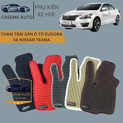 [NISSAN TEANA] Thảm Trải Sàn, Lót Sàn Ô Tô Cao Su Eudora CloudFoam Thiết Kế Theo Xe Dành Cho Xe NISSAN TEANA, Chống Nước, Không Mùi, Ngăn Bụi Bẩn, Dễ Vệ Sinh - Hàng Chính Hãng