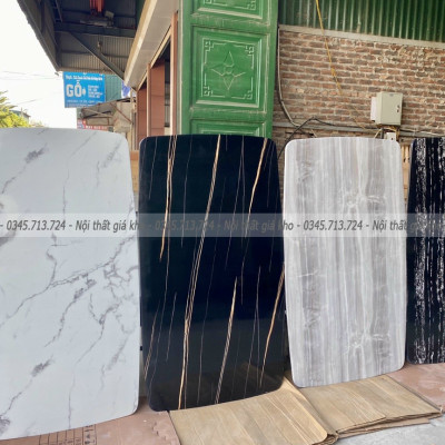 Bộ bàn ăn mặt đá cẩm thạch kết hợp ghế zena