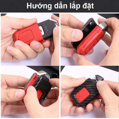 Bao da cacbon cao cấp bọc chìa khóa dùng cho hãng xe Honda