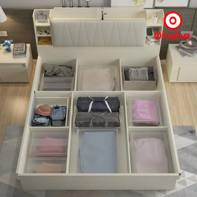 [Miễn phí vận chuyển & lắp đặt] Giường ngủ thông minh cao cấp bọc nệm đầu giường gỗ công nghiệp Ohaha - GN009