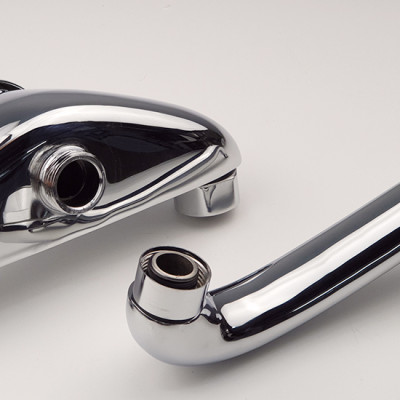 Tên sVòi rửa chén âm tường nóng lạnh Đồng mạ Chrome Eurolife EL-T015AT (Trắng bạc)