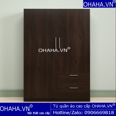 Tủ quần áo gỗ cao cấp 1013-OHAHA 2 cánh mở 