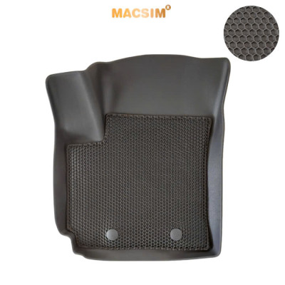 Thảm 2 lớp (sd3) dạng lưới lục giác Kia Seltos 2022+ (đen) - bề mặt cao su siêu sạch - Macsim