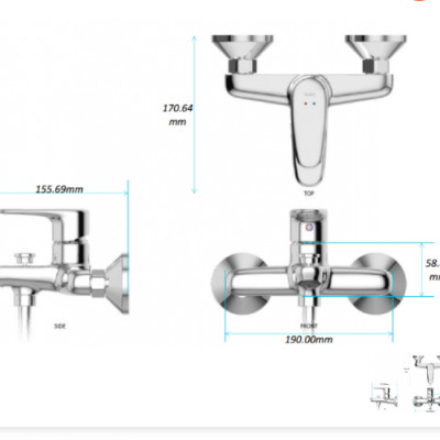 Vòi Sen Tắm Nóng Lạnh Inax BFV-1113S-7C - Hàng chính hãng