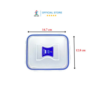 [TẶNG KHAY RÁO NƯỚC] Bộ 2 Hộp Đựng Thực Phẩm VIETSON 600ml Nắp Khóa 4 Cạnh Kín Hơi
