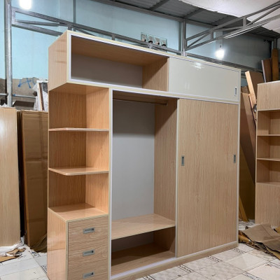 Tủ áo lùa gia đình cỡ lớn kèm kệ giao lắp tận nhà 2m x cao 2m4 x sâu 50 cm