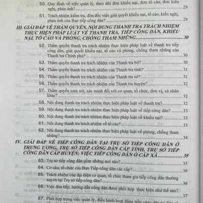 Cẩm Nang Nghiệp Vụ Công Tác Thanh Tra - Giải Đáp Một Số Tình Huống Thường Gặp và Quy Tắc Ứng Xử Của Cán Bộ, Công Chức, Viên Chức Trong Ngành Thanh Tra Và Cán Bộ, Công Chức Làm Công Tác Tiếp Công Dân