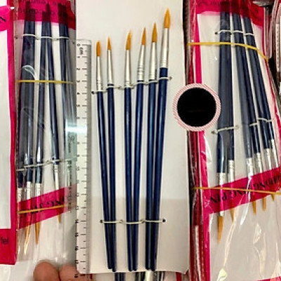 Bộ 6 Cọ vẽ màu nước đầu Tròn