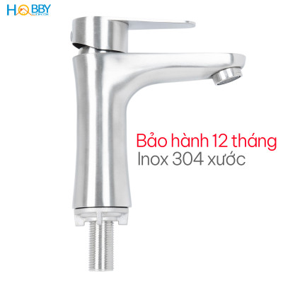 Vòi xả chậu rửa mặt lavabo cấp lạnh inox 304 Hobby home decor LBL2