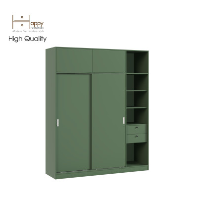 [Happy Home Furniture] ELEGANT, Tủ quần áo cửa lùa 1m8x2m2 , 180cm x 54cm x 220cm ( DxRxC), TCL_006