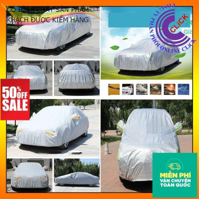 Bạt Phủ Ô Tô Tráng Nhôm - Chống Nắng - Chống Nóng- Chống Mưa- Chống Xước- Kháng Trộm Gương Xe - Hàng Cao Cấp