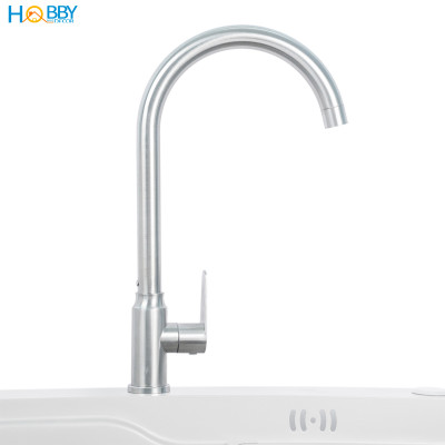 Vòi chậu rửa chén thân lạnh inox 304 kèm dây cấp Hobby home decor RL3