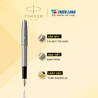Bút máy cao cấp Parker SON SB Stain Steel CT TB-2146878 - Thép không gỉ