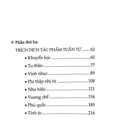 Tuân Tử - Trị Nước Và Răn Đời (SB)
