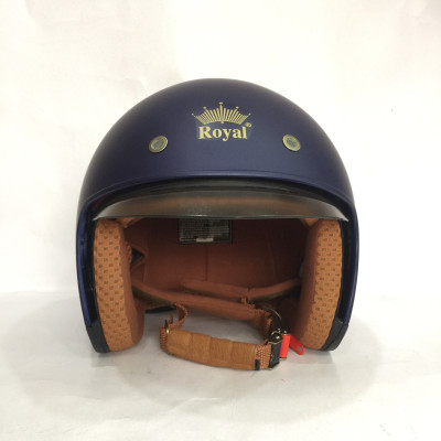 Nón bảo hiểm 3/4 kính âm Royal M139 Xanh Mực Nhám cao cấp Lót tháo rời, che hết mặt