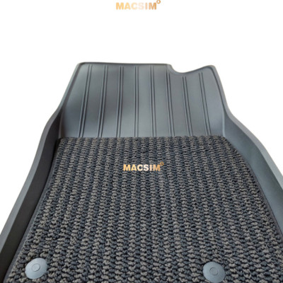 Thảm lót sàn ô tô 2 lớp cao cấp dành cho xe Mazda 3 2020-2024+ nhãn hiệu Macsim 3w chất liệu TPE