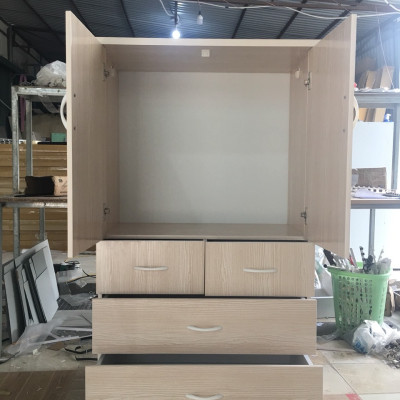 Tủ 2 cánh 4 ngăn kéo rộng 85cm cao 1m4