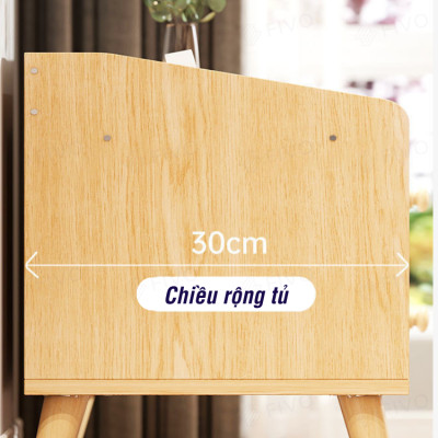 Tủ Đầu Giường Gỗ Mini Nhiều Ngăn FIVO Mẫu FT30, Dễ Dàng Lắp Ráp, Decor Tiện Lợi, Tiện Lợi Cho Phòng Ngủ