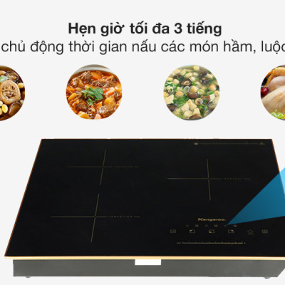 Bếp từ hồng ngoại ba vùng nấu Kangaroo KG446i - Hàng chính hãng